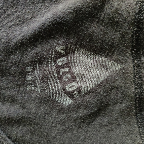 Volcom t-shirt with mustache and sunglasses grey v-neck medium - Picture 3 of 3